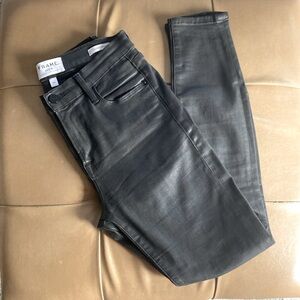 Frame Le High Skinny Coated Denim